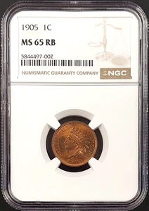 1905 Indian Head Cent certified MS 65 RB by NGC! - Picture 1 of 4