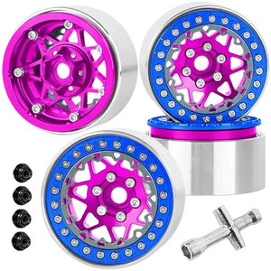 RC Alu 1.9 Beadlock Felgen Satz für 1/10 SCX10 90046 AXI03007 TRX4 T... - Bild 1 von 7