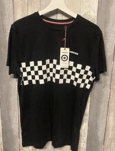 Lambretta Two Tone Black & White Selector T Shirt New with Tags Medium / Small - Picture 1 of 7