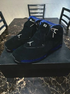 Air Jordan 18 Retro 2018 Black Sport Royal Size Men's US 10.5 - Picture 1 of 7
