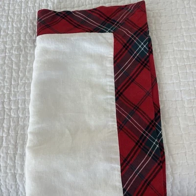 1 Williams Sonoma Home LINO Tartán Cuadros Border King Sham Foto 1 de 4