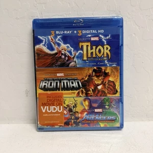 Marvel Animated Triple Feature Thor Iron Man Next Avengers Blu-ray BRAND NEW - Bild 1 von 6