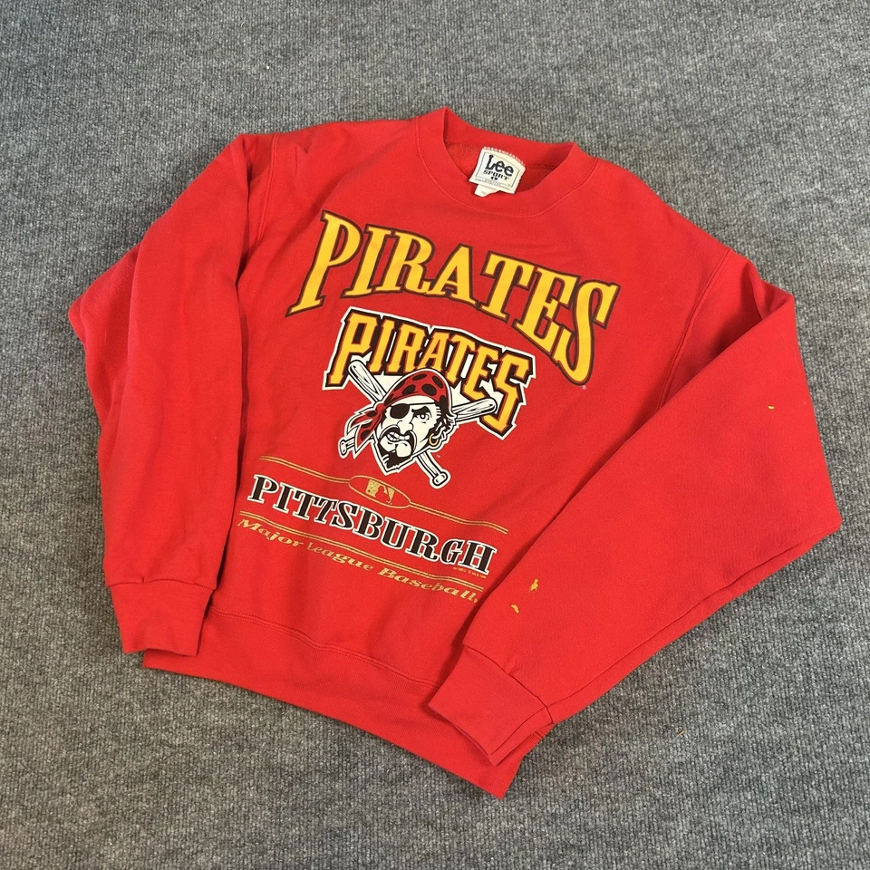 Vintage Pittsburgh Pirates Sweater youth Red MLB Baseball Crewneck Pullover 90s - Image 1 of 4