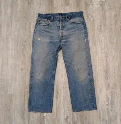 Vintage 90s Levi's 501 XX Button Fly Fits 36x26 Made in USA Denim Jeans Hemmed - Image 1 of 4