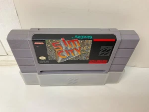 Testato! SNES *Sim City* Super Nintendo Simulazione Gioco di Costruzione e Cover Antipolvere - Foto 1 di 10