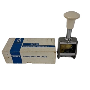 Vintage OFREX 5,5mm Automatische Nummeriermaschine Qualität Metall Zahlenstempel - Bild 1 von 5