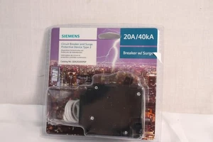 Siemens QSA2020SPDP 20 amperios 6,5 pulgadas Interruptor de circuito protegido contra sobretensiones para toda la casa - Imagen 1 de 1