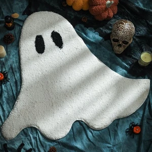 Ghost Badteppiche, Ultraweiche Badematte in Geisterform, Maschinenwaschbar Weiß... - Bild 1 von 9