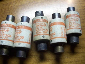 Lot of 5 NEW Gould Shawmut Amp-Trap Fuse A35P100-183 100A 100 Amp A TYPE 183 - Picture 1 of 1