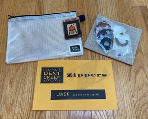 Bent Creek 2002 Zippers Jack Complete Cross Stitch Kit Halloween Pumpkin Spider - Picture 1 of 6