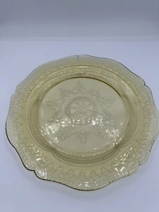 Depression Glass patrician “Spoke” Federal Glass Company Yellow Tray - Picture 1 of 2