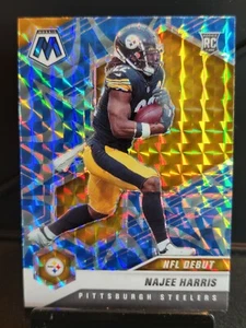 2021 Panini Mosaic Football Najee Harris NFL DEBUT BLUE REACTIVE Prizm RC #252 - Picture 1 of 2