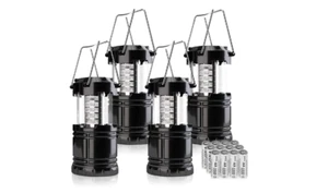 4 Portable Camping Flashlight LED Lantern Emergency Lamp Light Outdoor Hiking US - Picture 1 of 8
