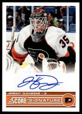 2013-14 Score Signatures Jeremy Duchesne Auto Philadelphia Flyers #SS-JD