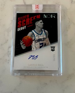 2020-21 Panini Noir Silver Screen Debut LaMelo Ball RC Rookie AUTO /99