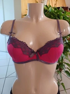 GEORGES RECH SOUTIEN GORGE PUSH UP TAILLE 90C MODELE MANUELA COULEUR FUSHIA - Picture 1 of 3