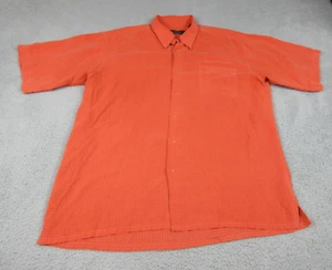 Bugatchi Uomo Shirt Mens Adult Extra Large Orange Button Up Camp Casual - Picture 1 of 9