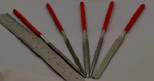 SET OF 5 DIAMOND FILES 14CM LONG HOBBY CRAFT FOR GLASS WOOD CERAMIC TILES etc - Picture 1 of 2