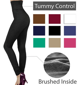 High Waist Tummy Control Fleece Warm Winter Thermal Legging Skinny Stretch Pants - Picture 1 of 12