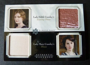 Downton Abbey Seasons 1 & 2 Wardrobe Dual Swatch Card DW01 Lady Edith & Mary - Picture 1 of 6