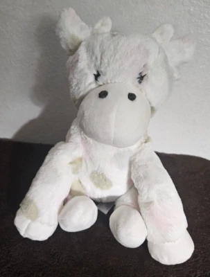 Peluche Little Giraffe Cow blanco gris rosa manchas 12" Foto 1 de 4