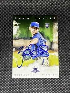 Zach Davies Brewers 2016 Panini Diamond Kings Signed Auto Card #158 ~ COA - Picture 1 of 3