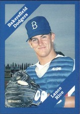 1989 Bakersfield Dodgers Cal League Cards #192 Lance Rice
