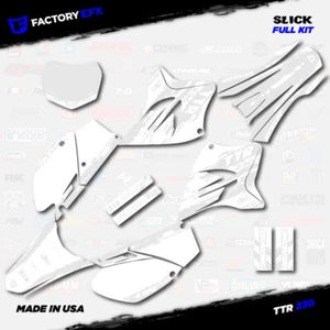 Whiteout Slick Racing Graphics Kit fits 05-23 YAMAHA TTR230 TTR 230 decal - Picture 1 of 2