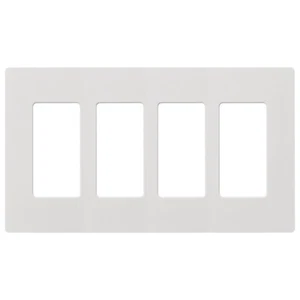 Placos de pared, no metálicos, 4 marchas, 4) apertura de decorador, a presión, blanco - Imagen 1 de 2