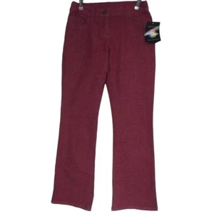 Jeanology Size 2P Red Colored Boot Leg Low Rise Jeans from Newport News 2s Y2K - Picture 1 of 9