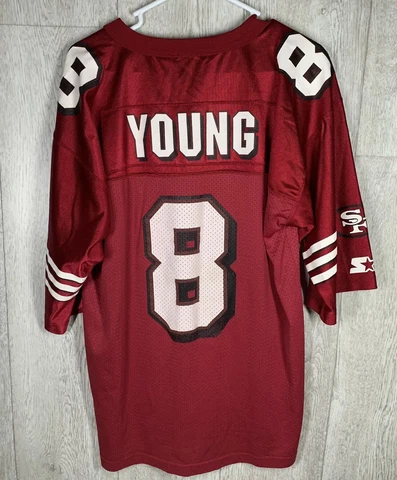 NFL Steve Young #8 San Francisco 49ers Starter Jersey Size 48L 1995 Cover