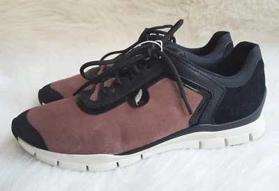 Nuevo sin caja Para mujeres Geox 'Sukie' Cuero Rosa Viejo/Negro Zapatillas con Cordones Zapatos Talla 8 Foto 1 de 4