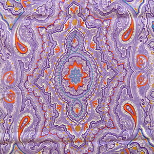 2.1 Yards Vintage Purple Paisley Fabric Quilting Cotton