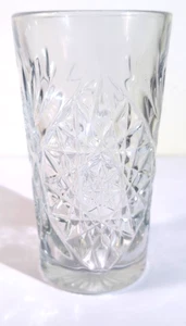 LIBBY Hobstar Highball made in Glass USA, Heavy pressed crystal Vintage in EUC - Picture 1 of 8