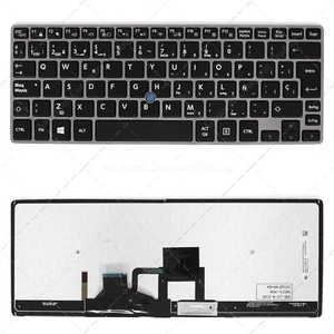 Teclado para portátil TOSHIBA Dynabook 9Z.NAJBN.00S NSK-V10BN NSK-V11BN Backlit - Imagen 1 de 5