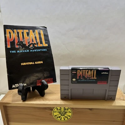 Pitfall: The Mayan Adventure With Booklet (Super Nintendo - SNES- 1994) Tested - Image 1 of 4