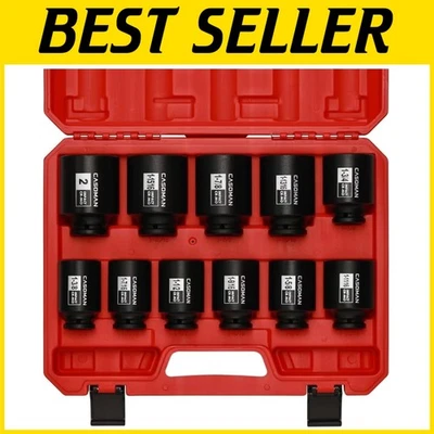 Professional 1/2" Drive Impact Socket Set, 11PCS, SAE - Image 1 of 4