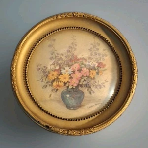 Louise Biron Bilderrahmen mit einem schönen Blumenstrauß. Gebrauchsspuren siehe Bild - Bild 1 von 8