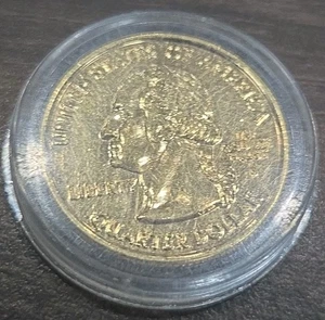 2001 D Washington Quarter - Vermont  - 24 Karat Gold Plated - Picture 1 of 2