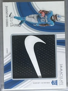 2023 PANINI Jahmyr Gibbs Immaculate ROOKIE LOGO NIKE swoosh /15 Detroit Lions - Picture 1 of 2