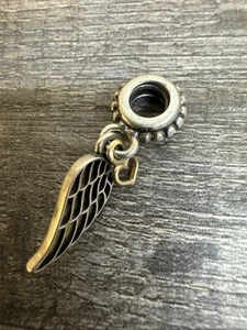 Pandora Silber 925 Liebe und Führung Engelsflügel Herz Dangle Charm #791389 - Bild 1 von 4