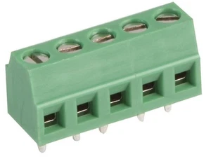 MULTICOMP PRO - Terminal Blok PCB 3.81mm, 5 Laluan, 26AWG hingga 16AWG, Skru - Picture 1 of 2