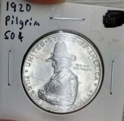 1920 US Pilgrim Commemorative Half Dollar Luster UNC Details - Image 1 of 4