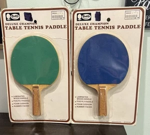 Tenis de Mesa Pádel Vintage Verde Azul Lote 2 Nuevos En Paquetes - Imagen 1 de 6