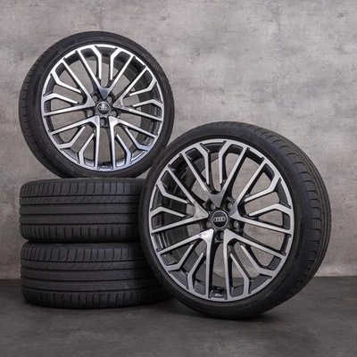 Audi A5 S5 Winterräder 20 Zoll B10 Felgen 8B3601025Q schwarz glanzgedreht NEU - Bild 1 von 4