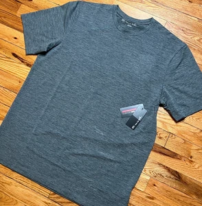 T-shirt TravisMathew uomo Scenic Vista Performance SS nuova con etichetta $60 grigia taglia large - Foto 1 di 9