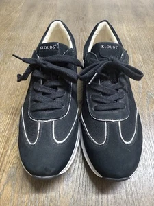 Klouds Black Suede Orthotic Walking Shoes AU 9 / EU 40 Leather Comfort - Imagen 1 de 7
