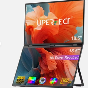UPERFECT 18.5 Inch 100Hz 1080P Dual Portable Monitor For Laptop External Display - Afbeelding 1 van 9