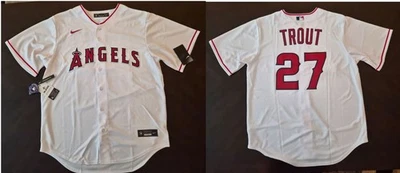 MIKE TROUT Hombre Grande - Nike Casa Réplica Jugador Juego Jsy - Fanáticos NUEVO Foto 1 de 3