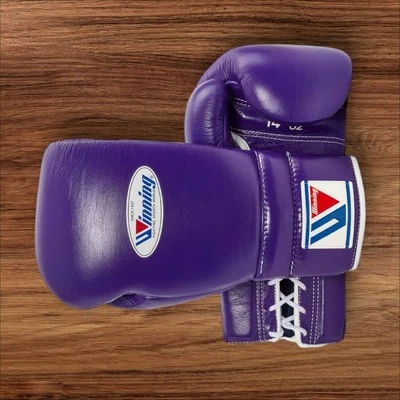 Guantes de boxeo Winning MS-600 tipo profesional con cordones 8 oz-16 oz guantes de entrenamiento de lucha Foto 1 de 4